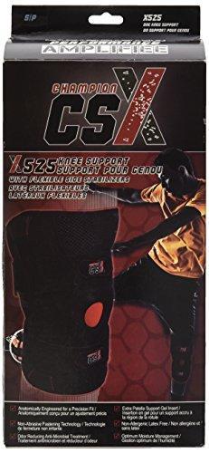 Ea/1 Knee Support Champion Csx With Flexible Side Stabilizers 2Xl-Large 17.5-18.75In Black