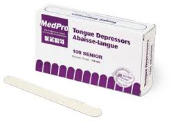 Bx/100  Medpro Senior Tongue Depressor, Wood