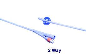 Bx/10 Amsure Silicone Coated 2-Way Foley Catheter, 20Fr 30Cc