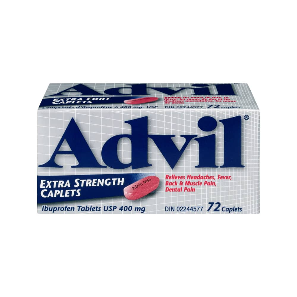 Advil Extra Strength Ibuprofen 400mg (Box 72 Caplets)