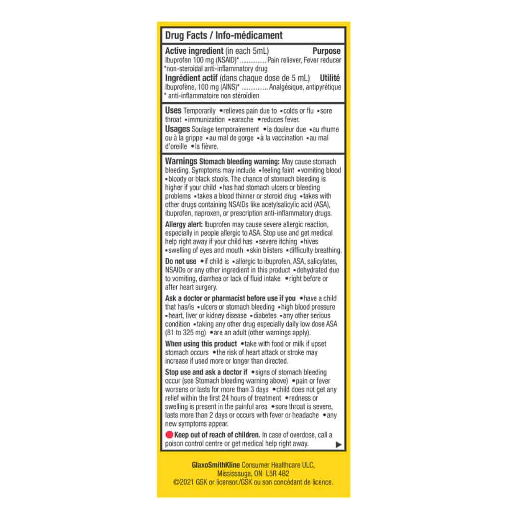 Advil cold and flu suspension kids