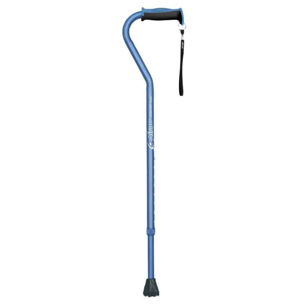 Drive® Airgo Comfort-Plus Aluminum Cane, Offset Handle, Blue (Per Each)