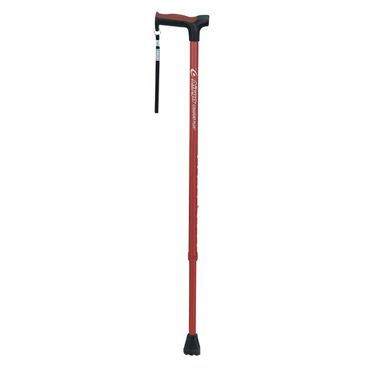 Drive® Airgo Comfort-Plus Aluminum Cane, Derby Handle, Burgundy