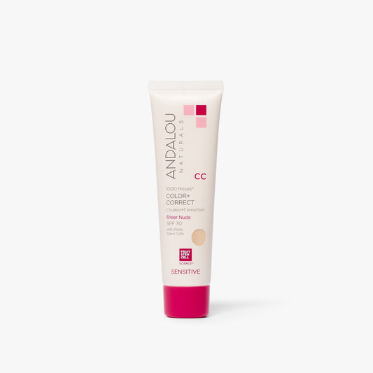 Andalou Naturals: Sensitive 1000 Roses CC Color + Correct Sheer Beige SPF 30
