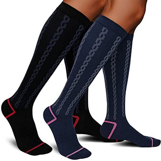 Aoliks 30-40 mmHg Medical Graduated Compression Socks (2 Pack)