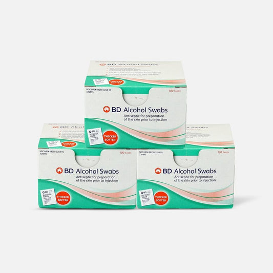 BD Alcohol Swabs 100 Each (Pack of 3)
