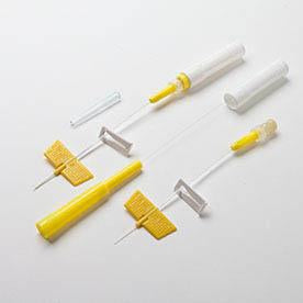 Saf-T-Intima Straight Yellow Infusion Set, 24g X .75 (0.7mm X 19mm) - Box Of 25