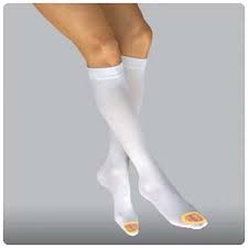 Pr/1 Jobst Anti-Embolism Stockings, Knee High, Sm, Long, White