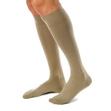 Pr/1 Jobst Medical Leg Wear, Men, Knee High, Ribbed, 30-40Mmhg, Lg Tall, Navy, Closed Toe