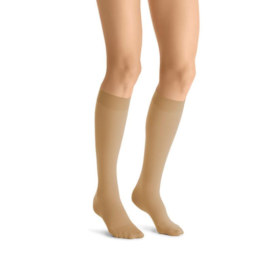 Pr/1 Jobst Opaque Women, Knee High Petite, 30-40Mmhg, Md, Natural, Closed Toe