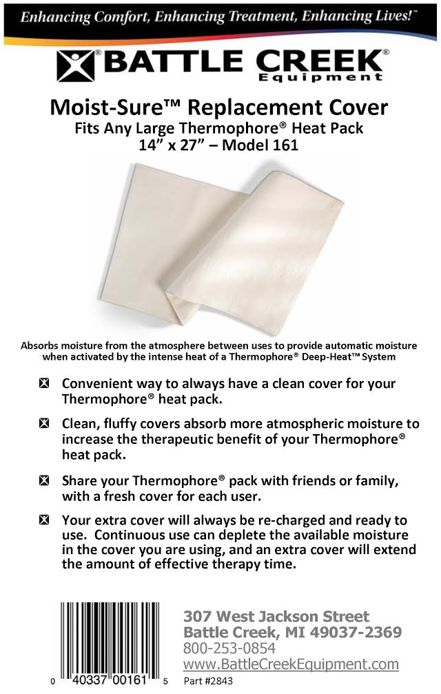 Fleece Moist-Sure Cover Large/14in X 27in - Ea/1