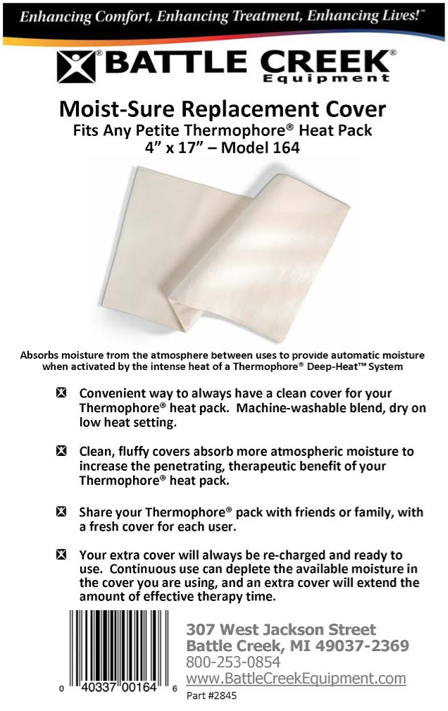 Ea/1 Fleece Moist-Sure Cover Petite/4In X 17In