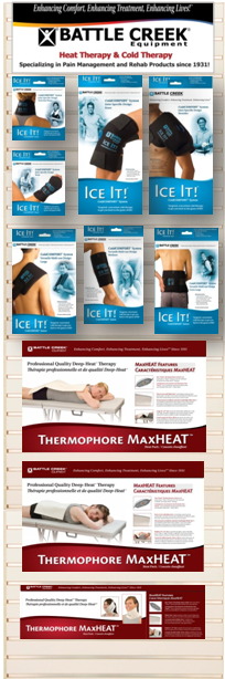 Kit/1 Thermophore & Ice It Coldcomfort Systems Hot/Cold Therapy Planogram (2 Boxes Per Kit)