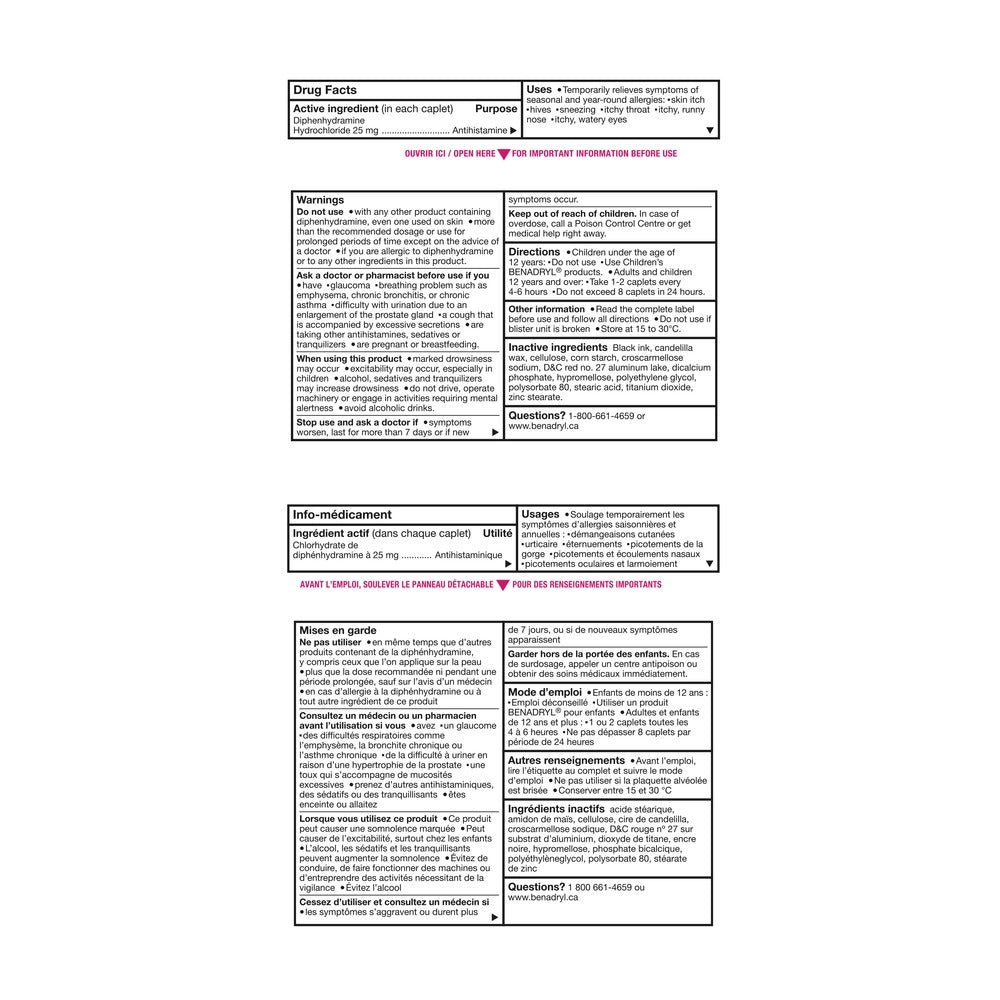 Benadryl Allergy Caplets - 36's