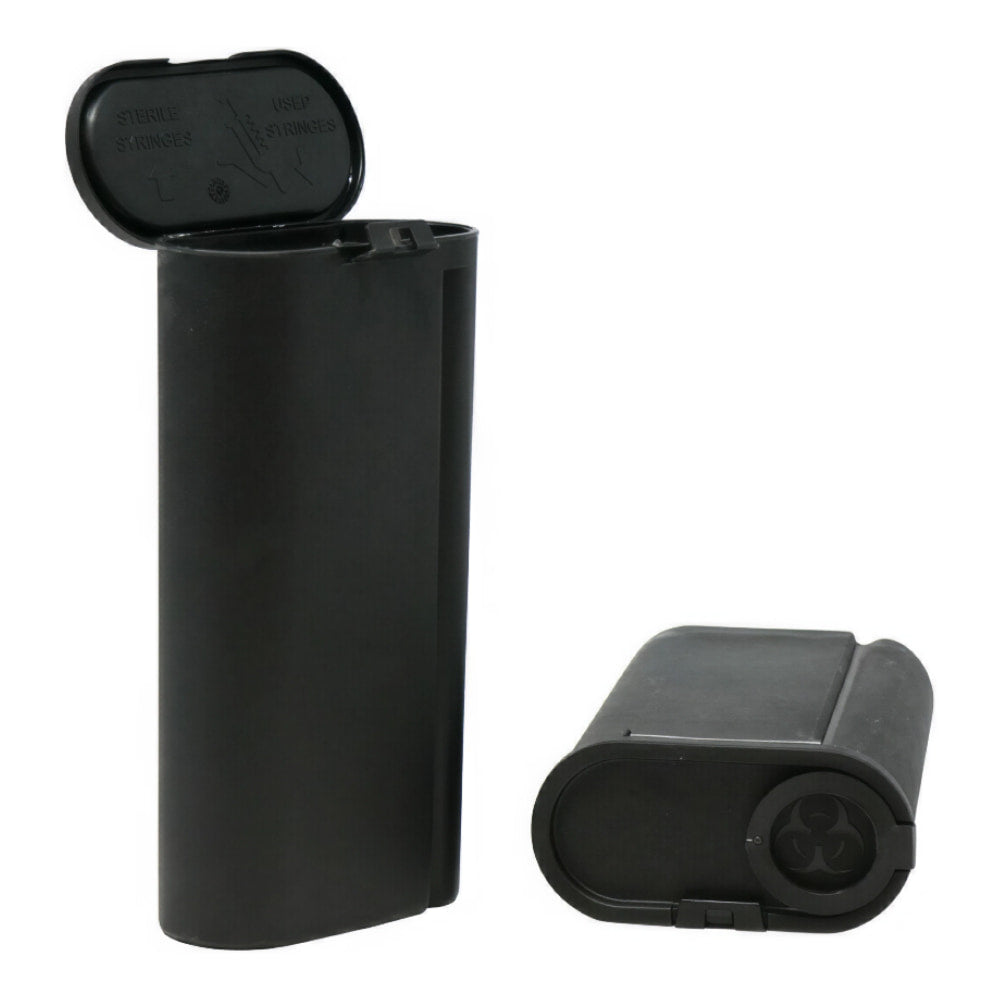 Black Sharps Container.