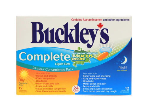 Buckley's Complete + Mucus Relief Day/Night Liquid Gel Capsules - 24's