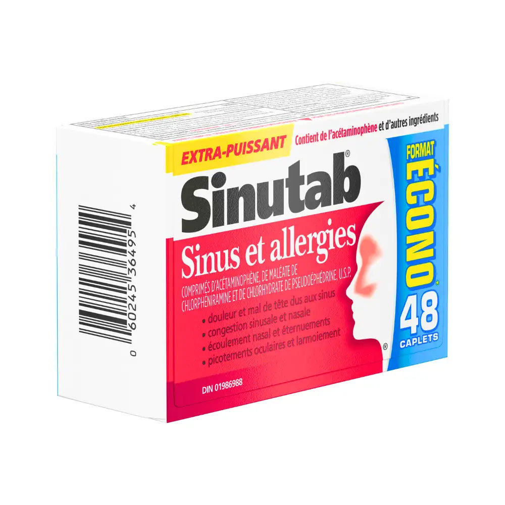 Buy Sinutab sinus allergy extra strength 48