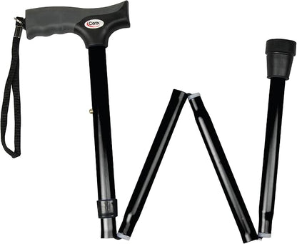 CAREX FOLDING CANE, BLACK