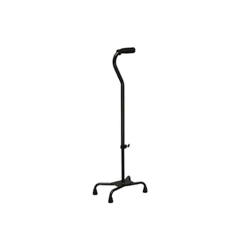 CAREX HEAVY DUTY QUAD CANE WITH  LARGE BASE, BLACK