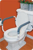 Carex Toilet Support Rail, Width Between Arms: 16in-18in - Ea/1