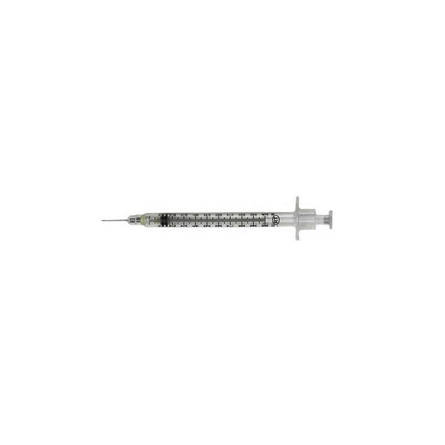 BX/100 VANISHPOINT SYRINGE WITH NEEDLE, RETRACTABLE 1ML TB SYRINGE WITH 27G X 0.5" NEEDLE, STERILE, SAFETY