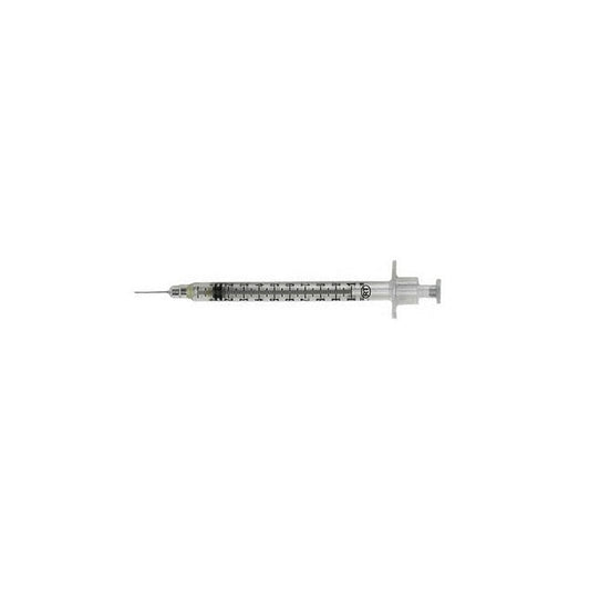 BX/100 VANISHPOINT SYRINGE WITH NEEDLE, RETRACTABLE 1ML TB SYRINGE WITH 25G X 1" NEEDLE, STERILE, SAFETY