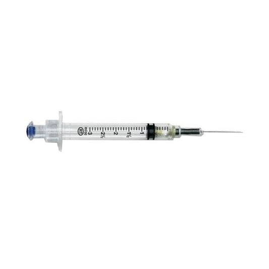 BX/100 VANISHPOINT SYRINGE WITH NEEDLE, RETRACTABLE 3ML TB SYRINGE WITH 25G X 1" NEEDLE, STERILE, SAFETY