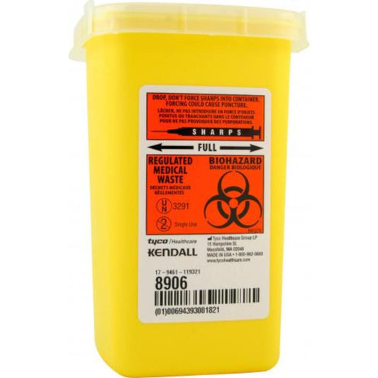 Covidien Sharps Collector, Yellow, 1qt (Case 100 pcs)