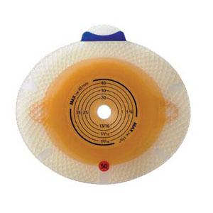 SenSura® Click Skin Barrier, Non-Convex, Cut-to-Fit Stoma Opening 3/8" - 2-1/2" (10mm - 65mm), Flange 2-3/4" (70mm) - Box of 5