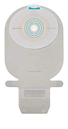 SenSura® Mio One-Piece Drainable Pouch with Easiclose WIDE-Outlet, Opaque with inspection window 11" (28cm), Convex Deep, Stoma Opening 3/8" - 1-3/4" (10mm - 43mm) - Box of 10