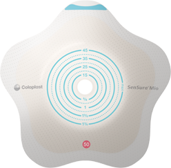 SenSura® Mio Click Skin Barrier, Concave, Cut-to-Fit Stoma Opening 3/8" - 2-1/8" (10mm - 55mm), Flange 2-3/8" (60mm) - Box of 5