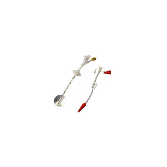 Cs/5  Corpak Corflo Gastronomy Feeding Tube Kit, Silicone, Orange, Sterile, External Retention Bolster, 16Fr, 9In, 5Cc