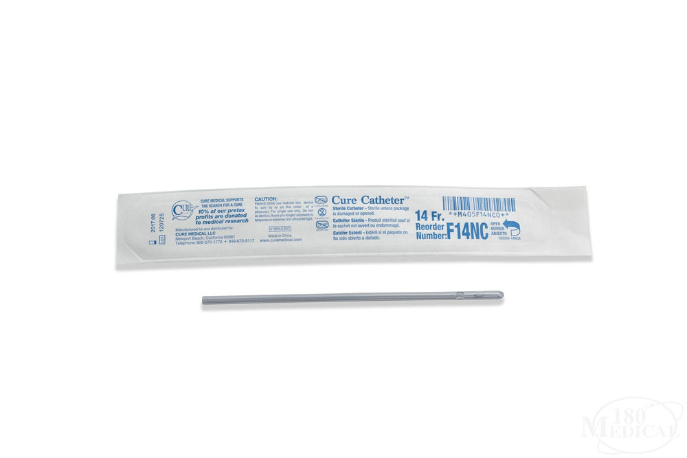 Cure Intermittent Cath Female 14fr 6in Straight Tip, No Connector - Box Of 30
