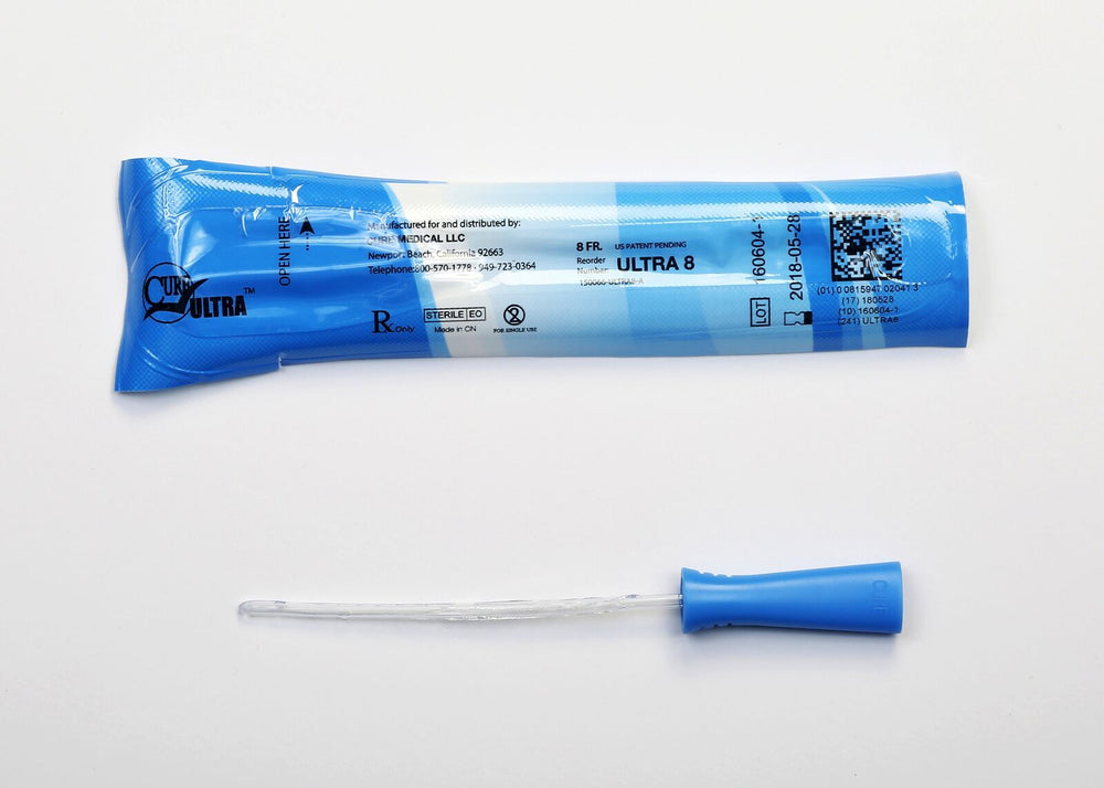 Cure Intermittent Female Cath,6" Pre-Lubricated Straight Tip 8fr - Box Of 30