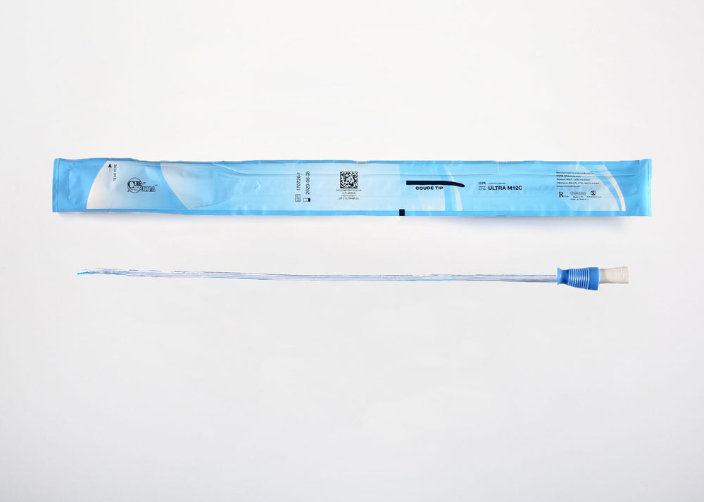 Cure Intermittent Male Cath 16" Pre-Lubricated Coude Tip 12fr - Box Of 30