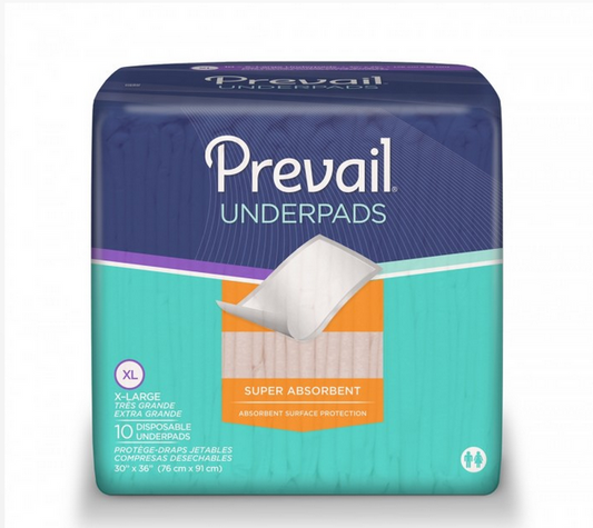 Underpad, Disposable, Super Absorbency, 30x36in. Peach, 40/Case