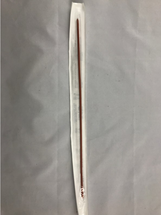 Catheter, Intermittent (Med Rx), 12fr Red Plastic w/Str End, 16