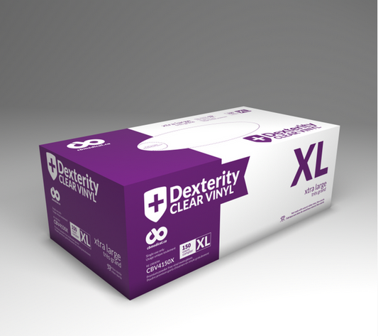 Gloves, Vinyl Powder Free (Dexterity™ Premium), X-Large - 150/Box