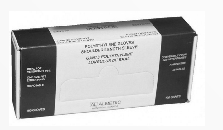 Gloves, Shoulder Length Poly, One Size - 100/Box