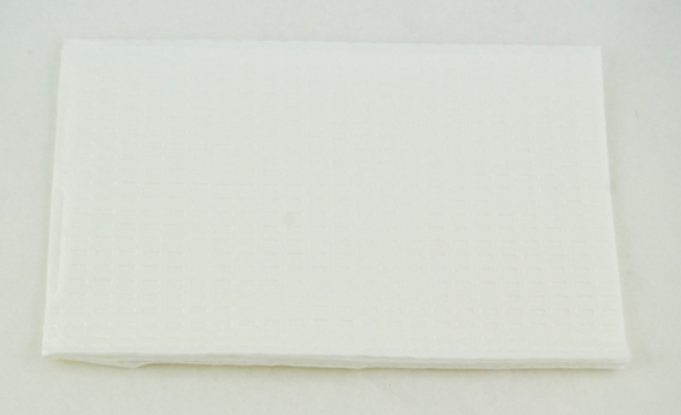 Patient Bibs/Towel, 3Ply with Polyback 13in. x 18in., White - 500/Case