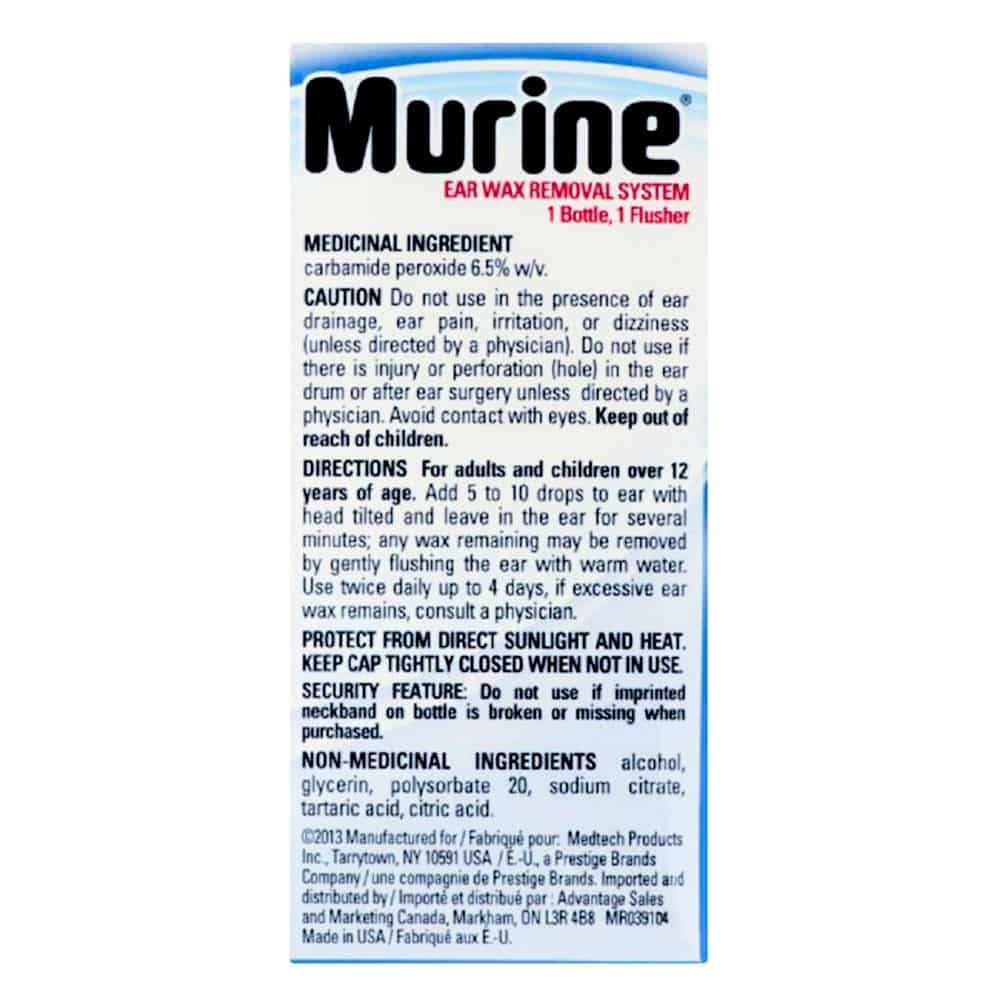 Carbamide peroxide ear drops