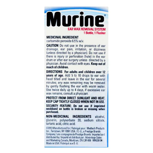 Carbamide peroxide ear drops