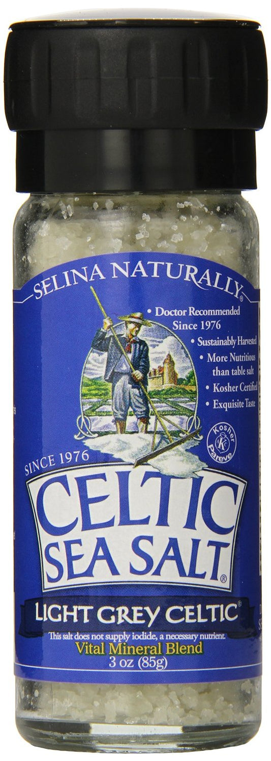 Celtic Sea Salt: Light Grey Celtic Sea Salt Grinder