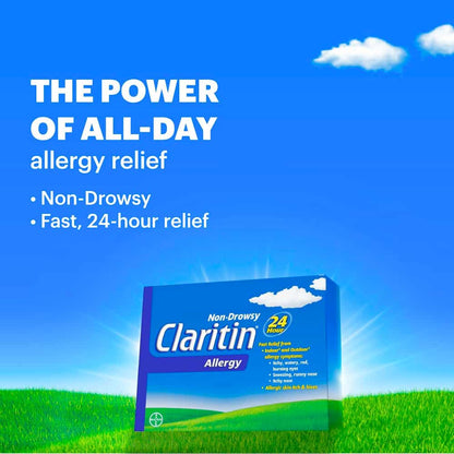 Claritin tablets relieve sneezing runny nose itchy eyes