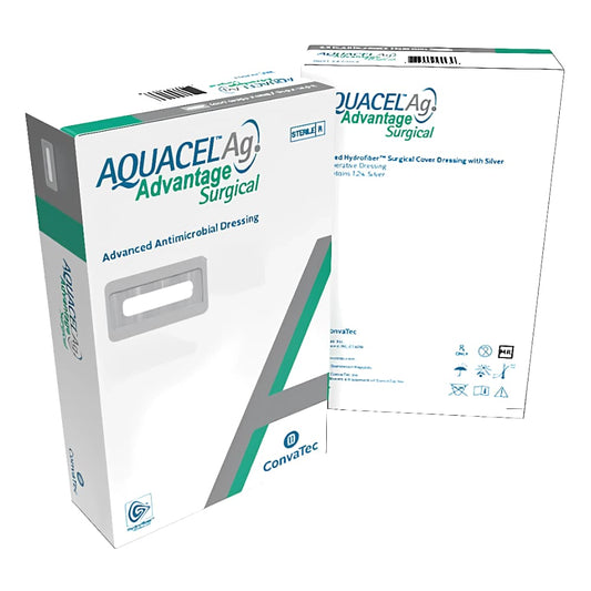 Convatec AQUACEL Ag Advantage Surgical Wound Dressing 35 14 inch Box of 10