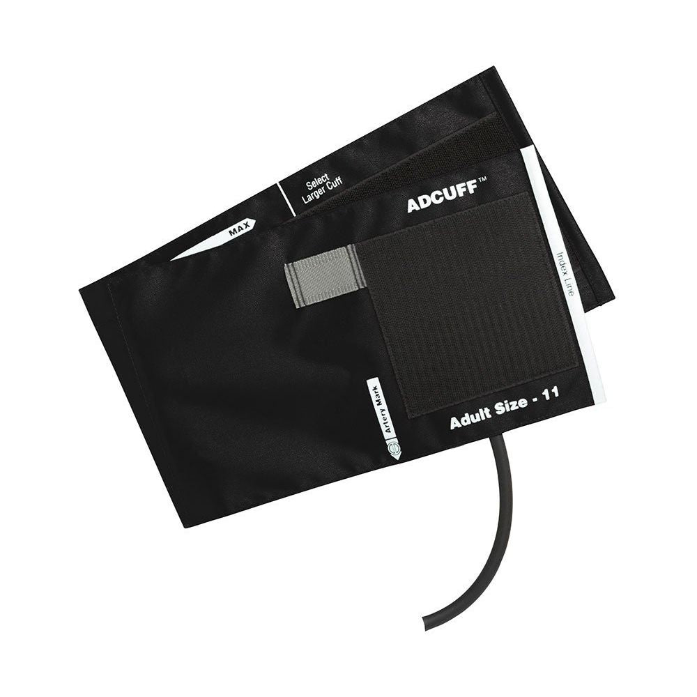 Adcuff™ Cuff & Bladder, 1 Tube, Adult, Black