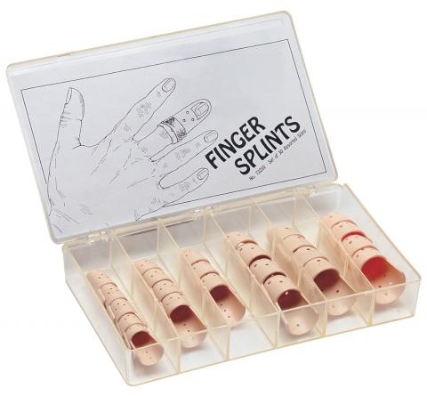 Pk/30 Plastic Finger Staxx Splint Kit, Skin Tone