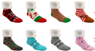 Piika Slipper Socks, 84 Piece With Display, Holiday Master, Non-Returnable, 7-14 Day Delivery Time