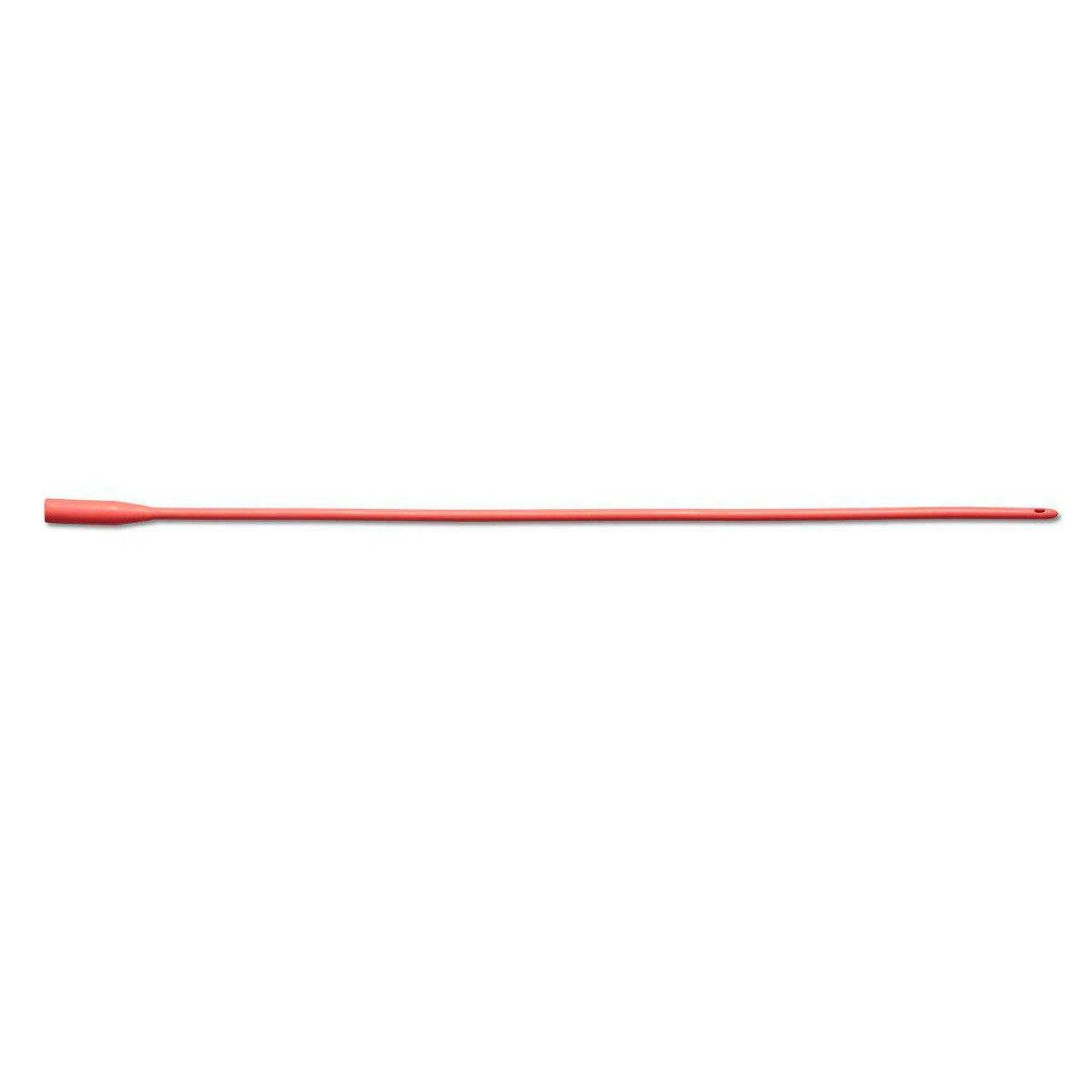 INTERMITTENT RED RUBBER LATEX CATHETER, SIZE 14FR 16IN BX/12