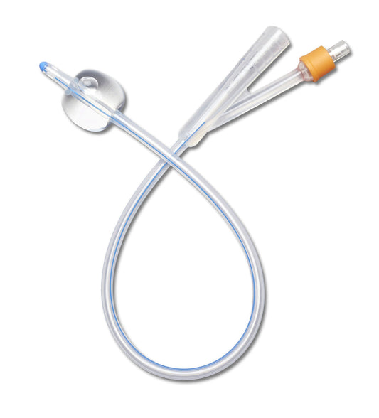 Bx/10 Silicone Foley Catheter 2-Way, 18Fr 10Cc Sterile, Latex-Free